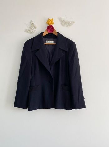 Jean Claire – Veste de tailleur laine bleue nuit