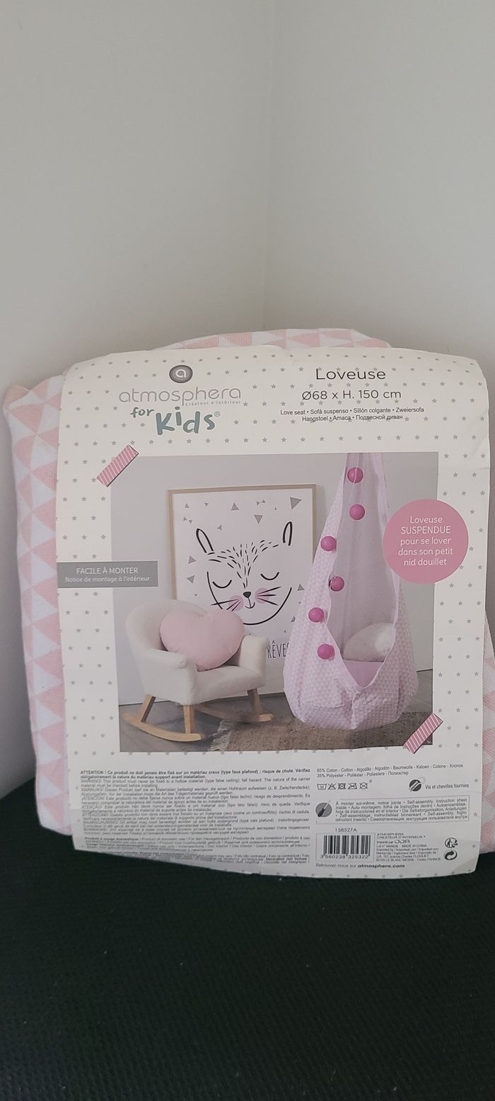Atmosphera - Fauteuil loveuse à suspendre rose Rose