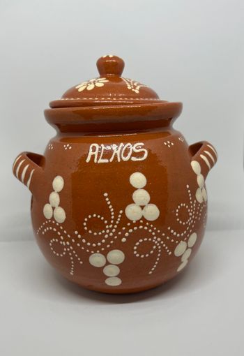Pot portugais décoratif en terre cuite – "Alhos"