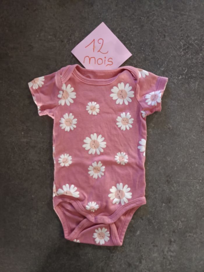 Body fleurs 12 mois