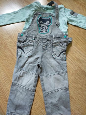 Ensemble salopette t-shirt 24 mois