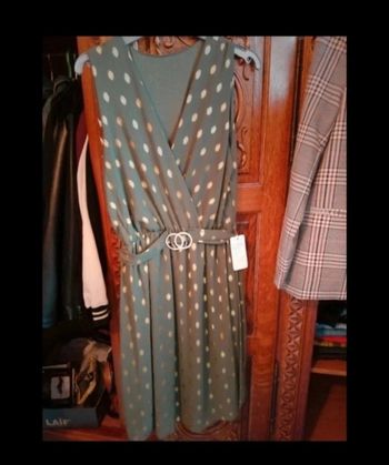 Robe chic kaki et doré