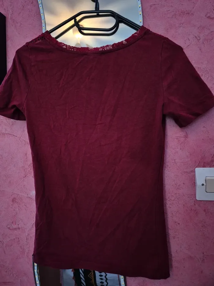T-shirt bordeaux Calliope - photo numéro 3