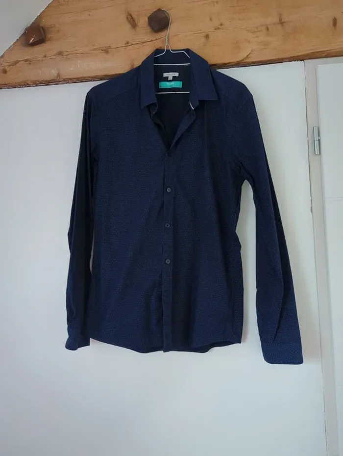 Chemise bleu marine extra slim Jules M - photo numéro 2
