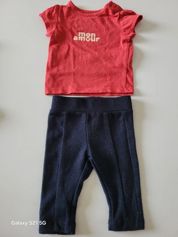 Ensemble 2 pièces Kiabi pour bébé fille (1 mois)