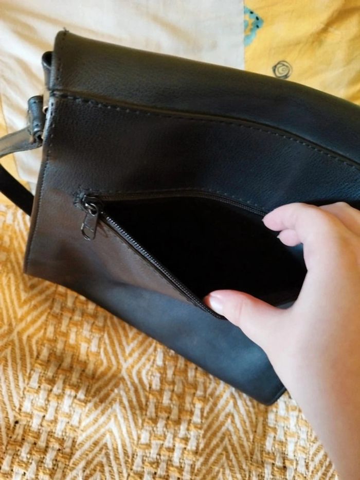 Sac noir bandoulière carré vintage y2k vintage - photo numéro 8