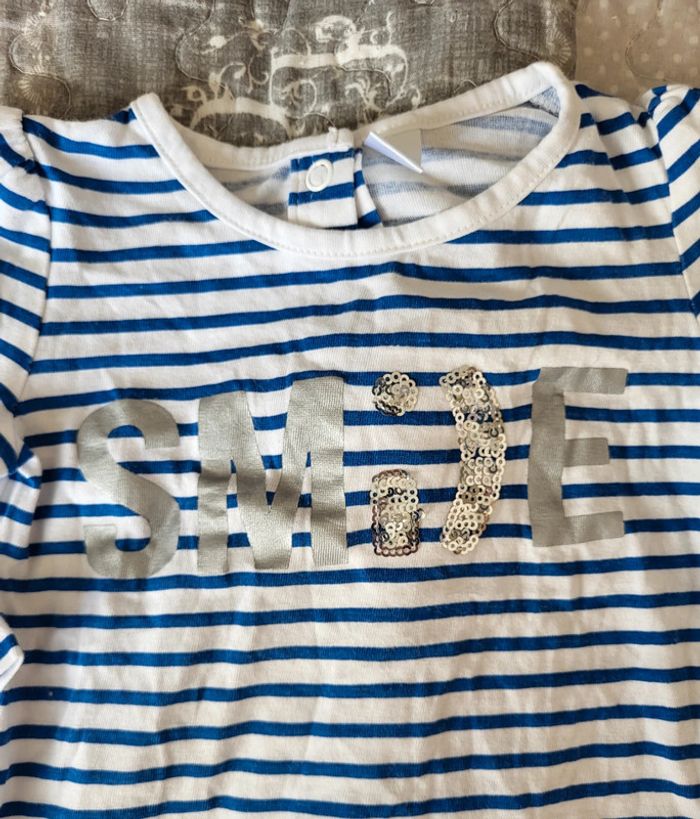 Tee shirt à rayures 12 mois - photo numéro 2