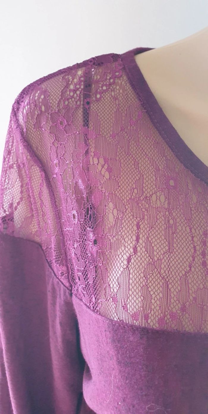 🧡 § Haut dentelle taille 42 XL Gémo #emyfleury_42femme - photo numéro 2