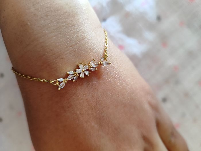 Bracelet fleur acier inoxydable