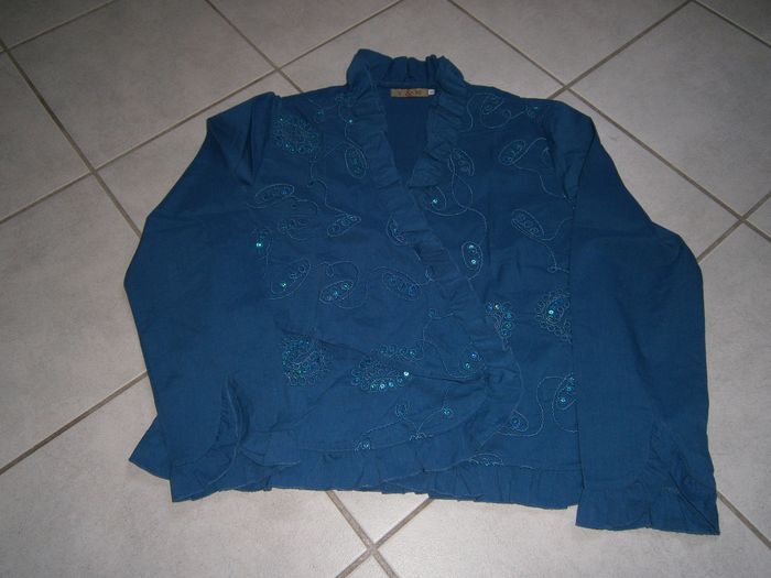 Chemisier ML bleu canard Taille 42 - photo numéro 2