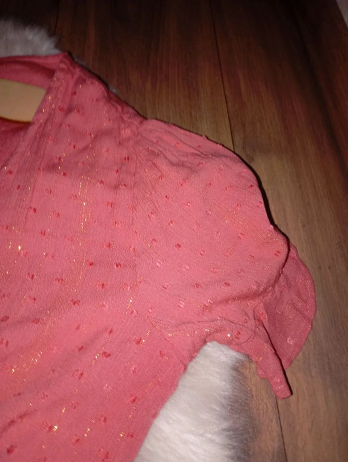 Goa 🔆 neuf ! robe portefeuille rose plumetis taille L soit 38/40 - photo numéro 6