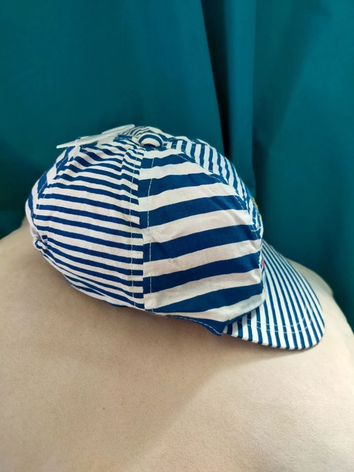 Casquette rayée bleu marine – motif Marines – Taille 56 cm - photo numéro 8