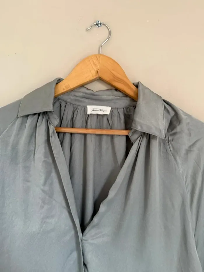 Blouse satin gris AMV - photo numéro 3