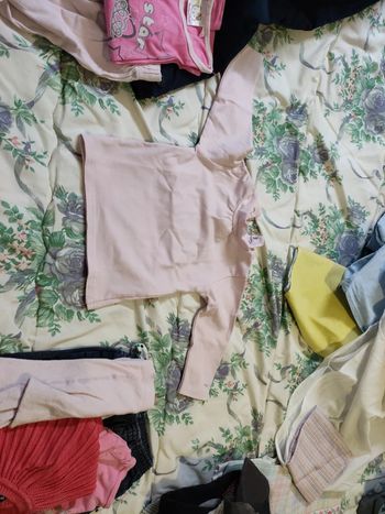 Sous pull alphabet rose  et tunique  12 mois