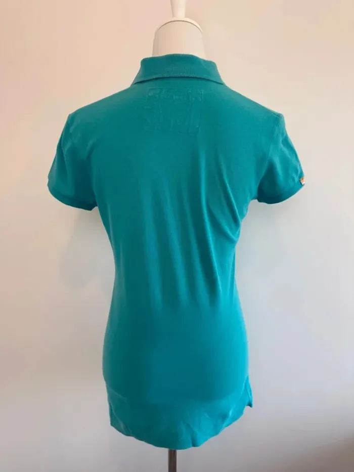 Polo Superdry femme turquoise taille M super état - photo numéro 6