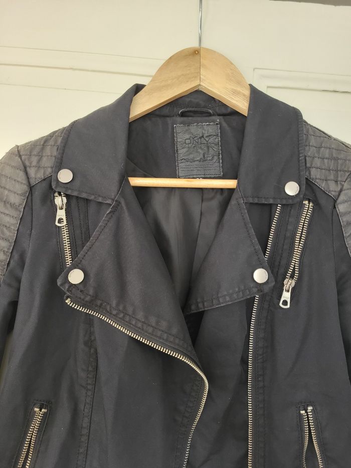 Perfecto femme noir et gris taille 34 ONLY - photo numéro 2