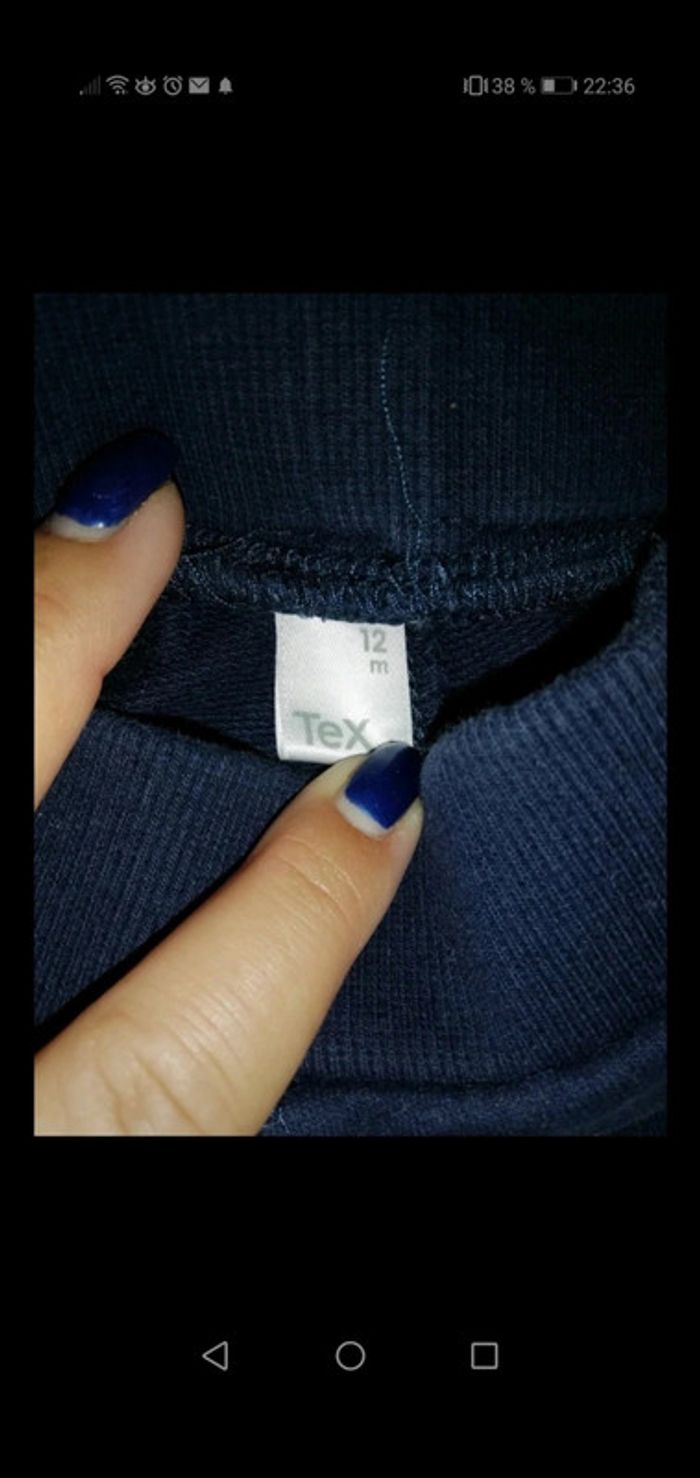 Bas de jogging 12 mois Marine Tex - photo numéro 2