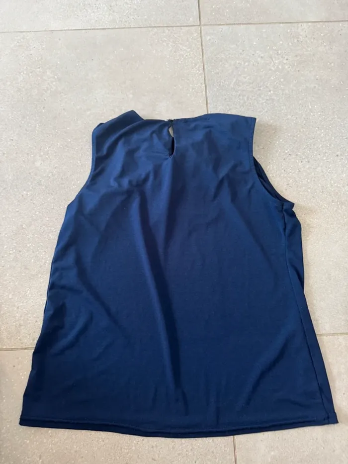Blouse navy Camille de paris, taille 38, très bon état - photo numéro 3