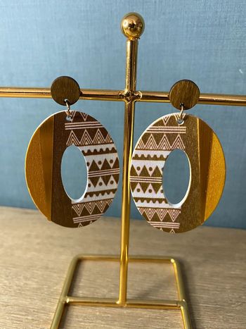 Boucles d oreilles bois bohème chic