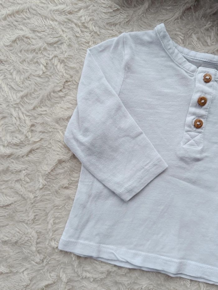 Polo chemise manches longues Garçon 1 mois Kiabi Eco conception 100% coton bio - photo numéro 3