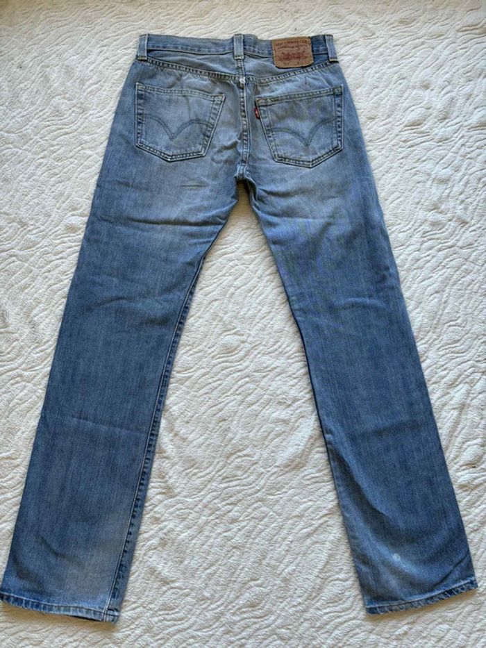 Jean Lévis 501 homme coupe droite coupe droite bleu effet délavé taille W30 M/40 L/34 Y2K - photo numéro 14
