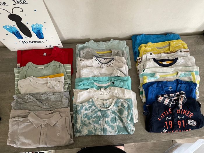 Lot de 19 tee-shirts taille 6 mois