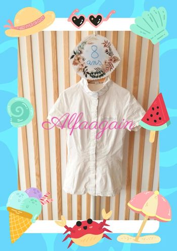 Chemisier d'équitation compétition 8ans xxs