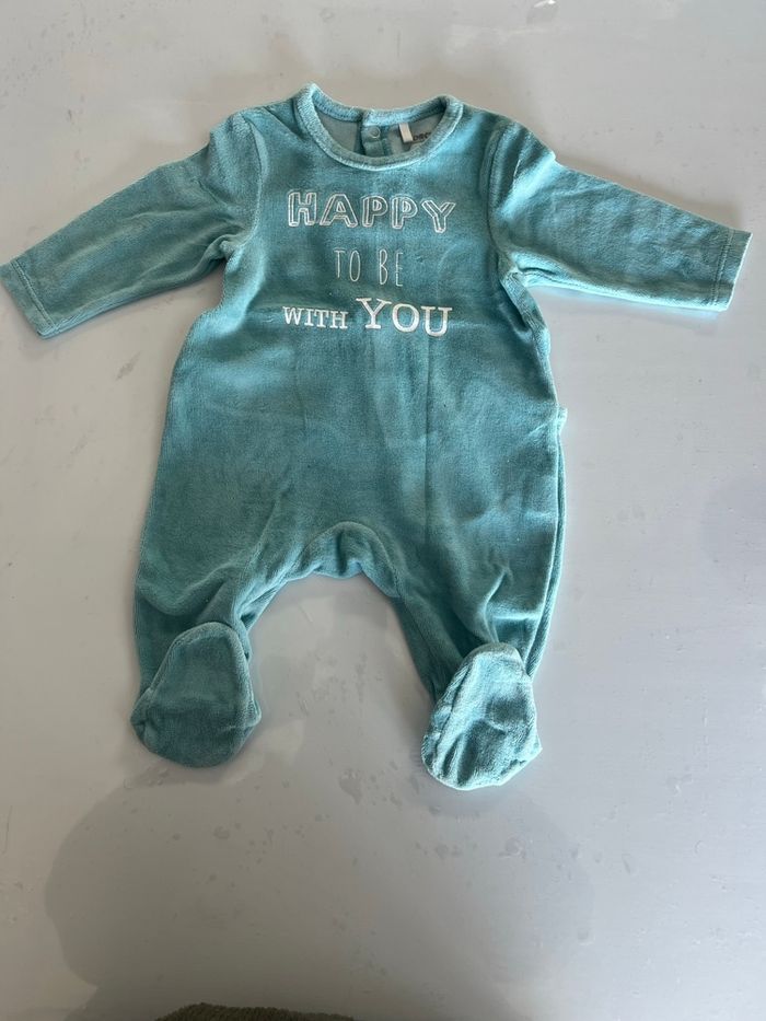Lot de pyjamas velour 3 mois. - photo numéro 3