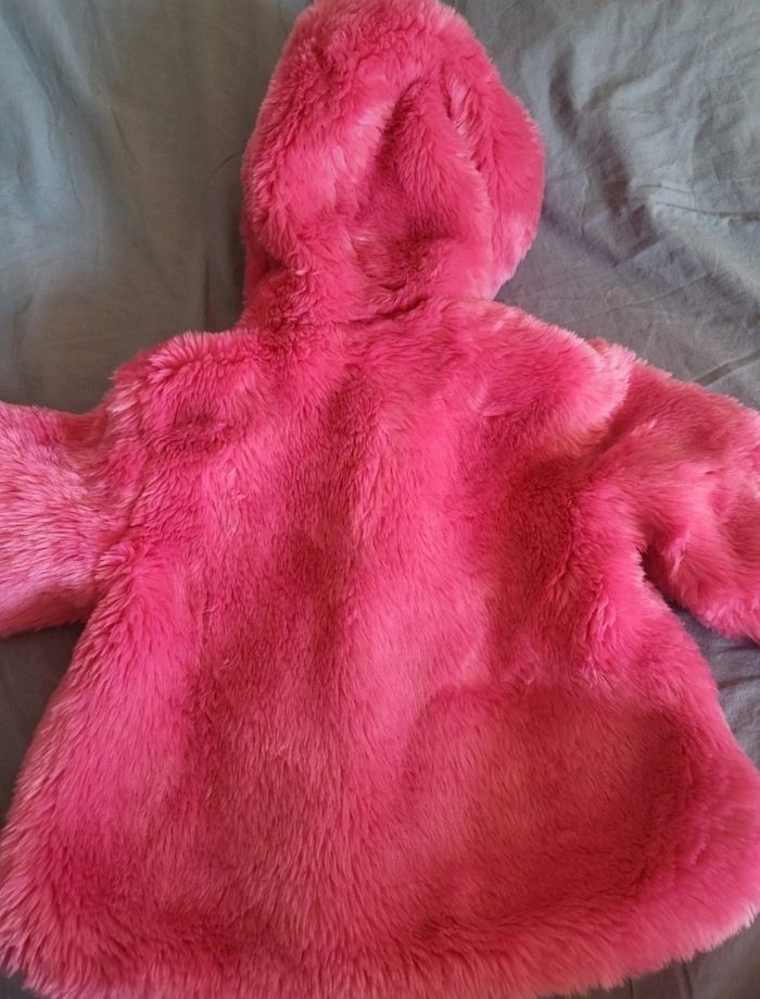 Manteau FAUSSE fourrure Rose - photo numéro 3