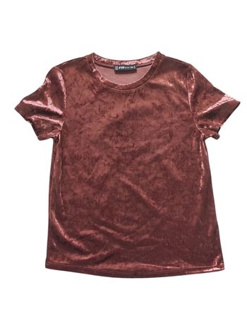 Haut rose velour taille XS