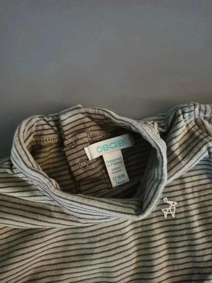 Lot 3 t-shirts manches longues 12 mois - photo numéro 8