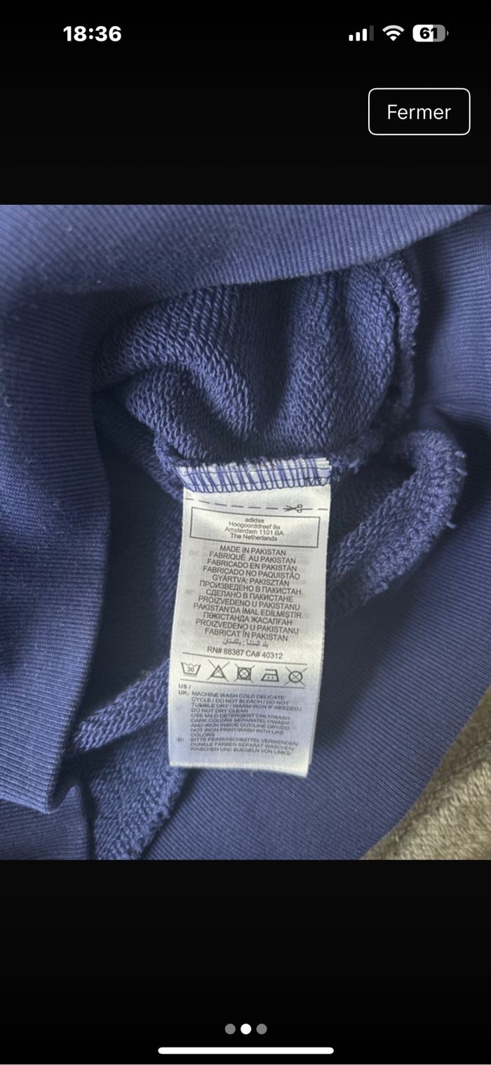 Sweat-shirt à capuche Adidas - photo numéro 2