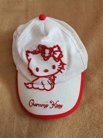 Casquette blanche et rouge "Hello Kitty"
