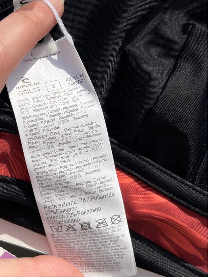 Haut de maillot de bain motif fleurs orange - photo numéro 7