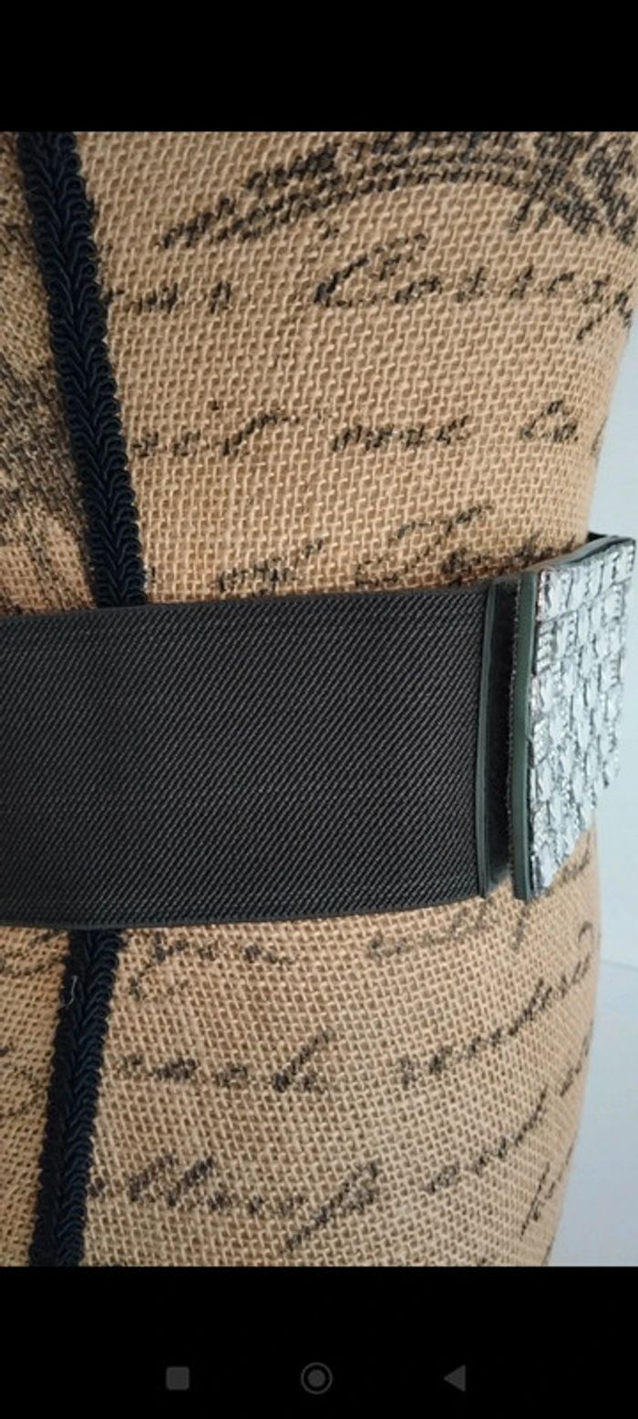 Ceinture élastique verte argenté femme 80 cm - photo numéro 11