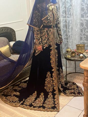 Caftan marié bleu
