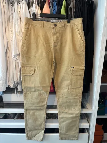 Pantalon cargo beige