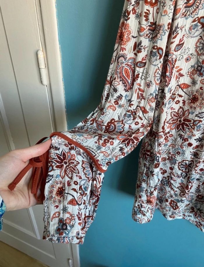 Chemisier blouse légère fleurie - photo numéro 3