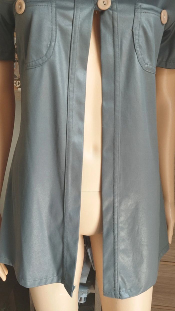 Top haut tunique gris femme taille 36 - photo numéro 8