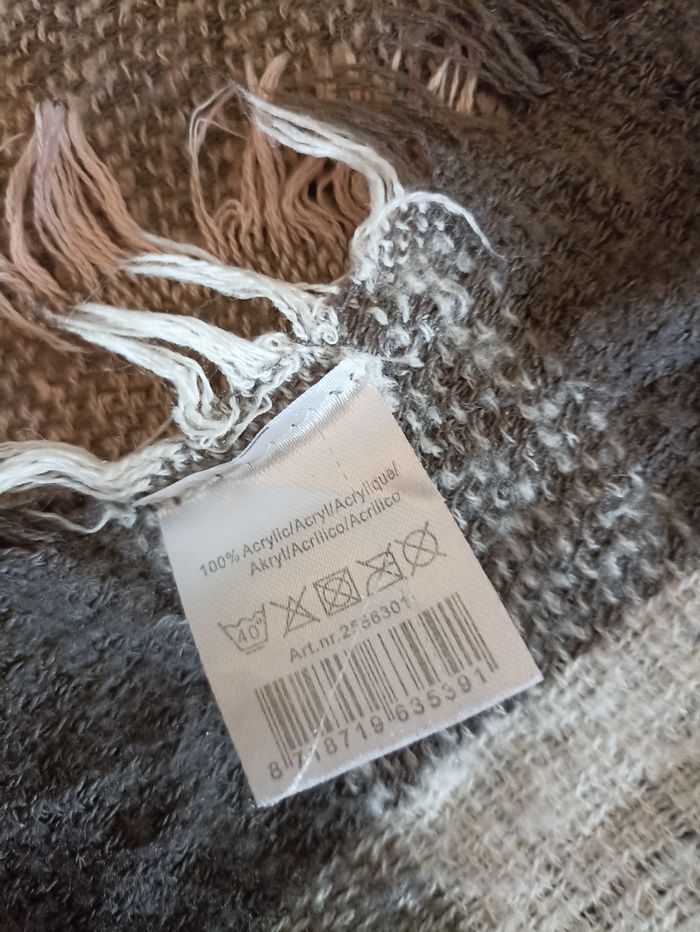 Foulard Plaid Rose & Gris - photo numéro 4