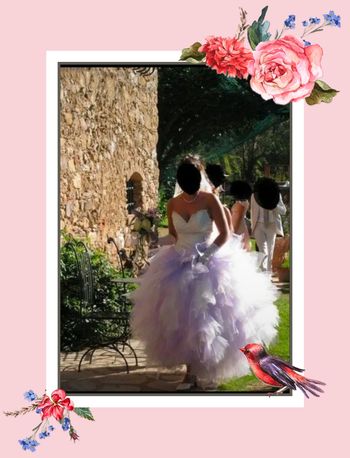 Robe de mariée en tulle et bustier papillon