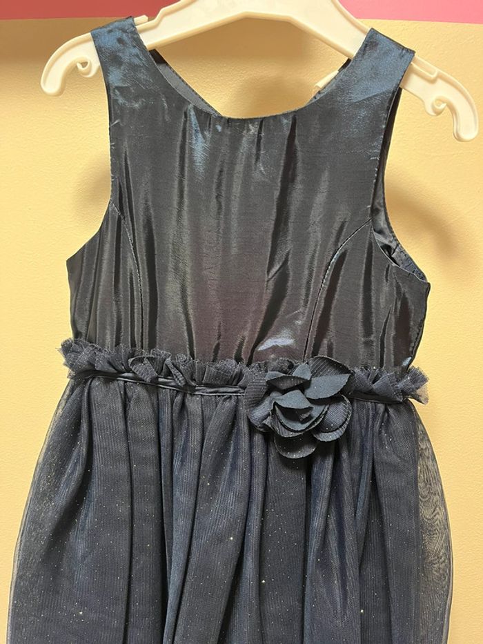 Robe fête H&M neuve sans étiquette à tulle bleu nuit - photo numéro 4