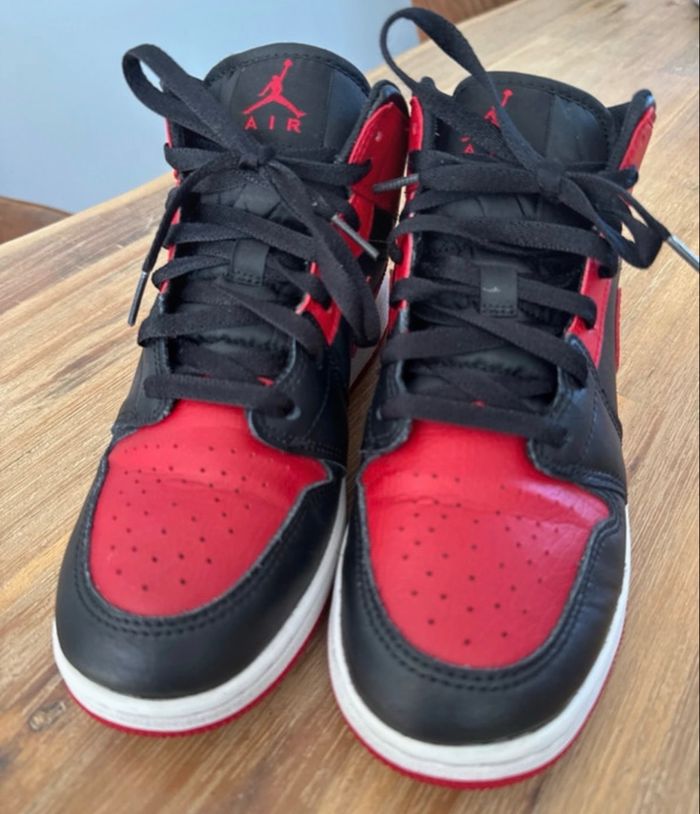 Jordan one mid black and red T39 - photo numéro 4