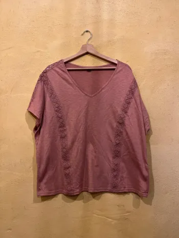 T-shirt femme Kiabi – 4XL – vieux rose