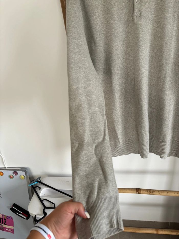 Pull gris à boutons Devred taille XL - photo numéro 4
