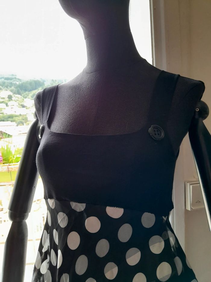 Débardeur asymétrique transparent à pois taille TU - photo numéro 7