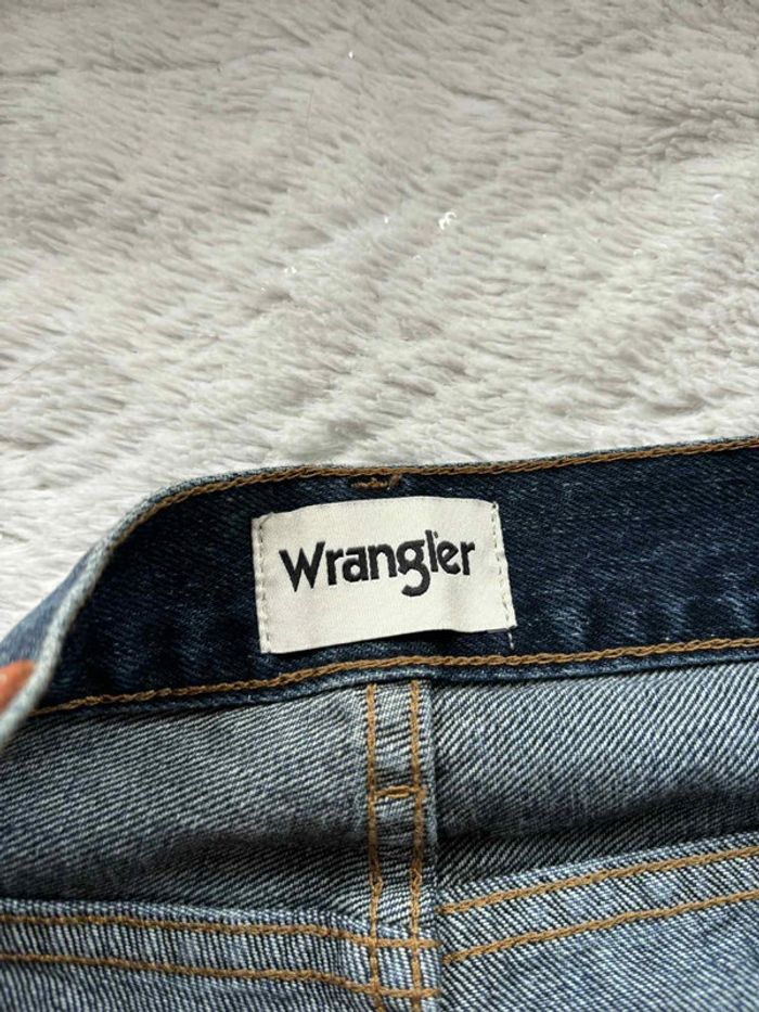 Jean Wrangler Larston bleu foncé délavé coupe slim tapered homme taille W28 38 M L32 - photo numéro 8