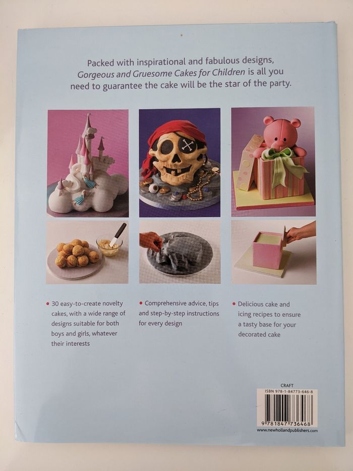 Livre en anglais " Gorgeous & Gruesome Cakes for Children " - photo numéro 2