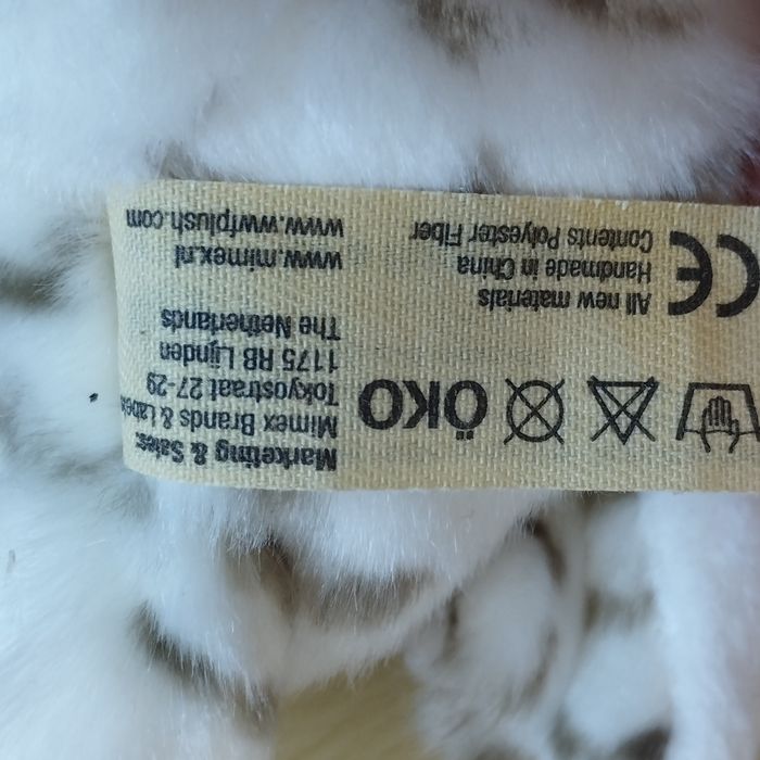 Peluche chouette blanche et grise Mimex Neuve - photo numéro 8