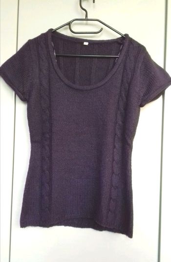 Pull manches courtes violet 38-40